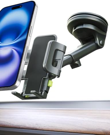 Ultimate Bracketron Car Phone Holder – Versatile Trip Grip Mount for Dashboard & Air Vent with 360-Degree Rotation, One-Handed Release for i Phone, Samsung & Android – Secure, Stylish, and Convenient Driving Companion