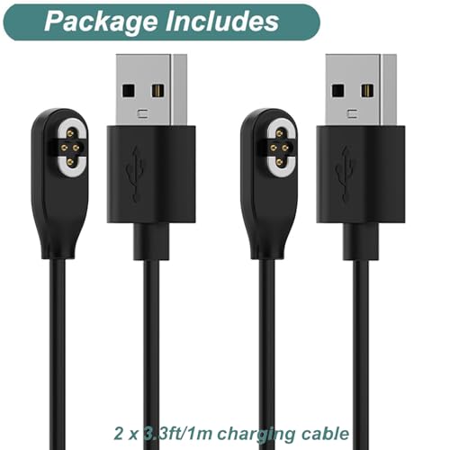 Charger Compatible for SHOKZ OpenSwim Pro S710 Open-Ear Headphones Charging Cable, 3.3FT Replacement Magnetic USB Cable Cord for SHOKZ OpenSwim Pro, Durable Portable Charger (Black&Black) – Enhanced Compatibility and Speed