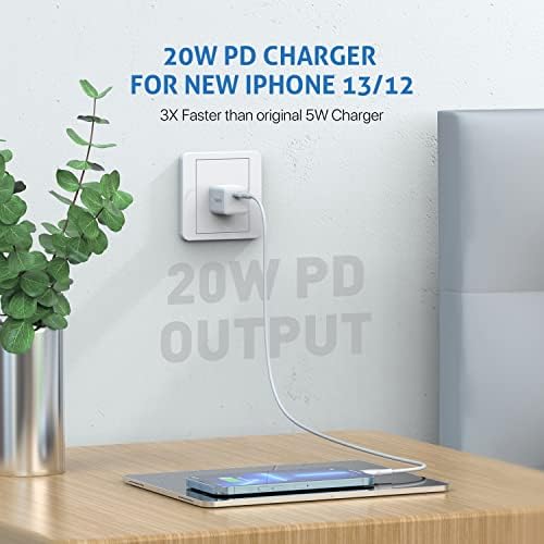Soo Pii 20 W PD Fast USB C Charger – Compact, Foldable Power Adapter for i Phone 13, 12 Series, Tablets & More – Lightning-Fast Charging with Enhanced Versatility & Travel-Friendly Design