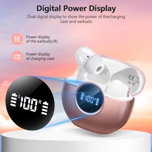 Next-Gen Wireless Earbuds 2025: Bluetooth 5.4 Technology for Ultra-Fast Connectivity, Immersive 3 D Stereo Sound, Advanced ENC Noise Cancellation, and 48-Hour Playtime – IPX7 Waterproof Design for Active Lifestyles, LED Battery Indicator, Universal Compatibility for Effortless Pairing – Redefine Your Sound Experience Today!
