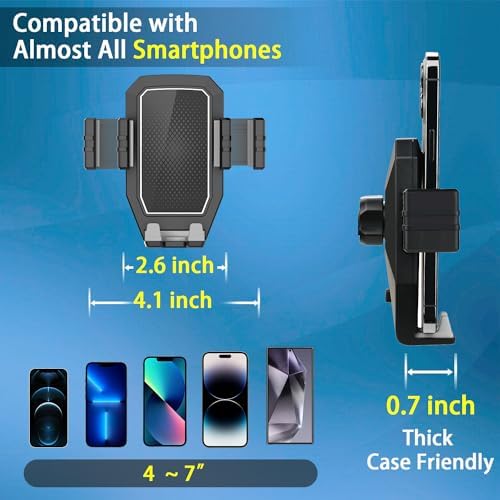 Heavy-Duty Truck Phone Mount – Secure Dashboard & Windshield Holder for i Phone/Samsung – Adjustable Suction Cup Design for Semi-Truck Accessories – Enhance Safety & Navigation Experience on the Road