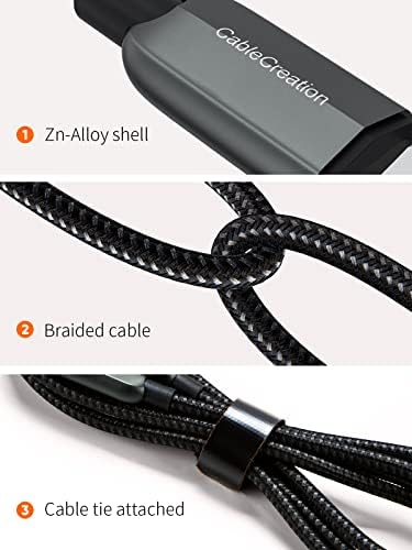 6.6 FT USB C to USB C Cable with LED Wattage Display – High-Speed 100 W PD Charging & Data Transfer, Durable Braided Design for i Pad, Mac Book, Galaxy S23/S22/S21, Pixel, Steam Deck, PS5 – Ultimate Connectivity Solution in Sleek Black