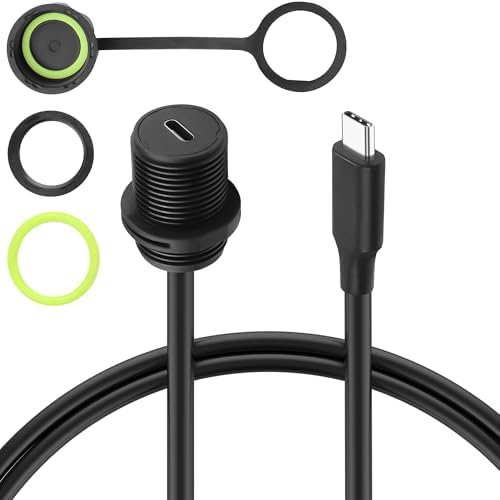 Rugged IP68 Waterproof USB 3.1 Type-C Panel Extension Cable – High-Speed Male to Female Outdoor Connector for Reliable Data Transfer and Charging in Extreme Conditions – Ideal for Vehicles and Workstations Rugged IP68 Waterproof USB 3.1 Type-C Panel Extension Cable – High-Speed Male to Female Outdoor Connector for Reliable Data Transfer and Charging in Extreme Conditions – Ideal for Vehicles and Workstations