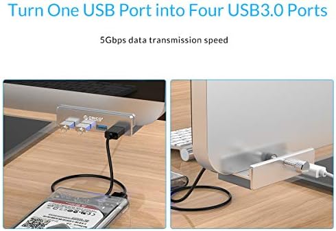 Discover the ORICO Aluminum 4-Port USB 3.0 Hub – Your Essential Desktop Connectivity Solution for Seamless Data Transfer and Enhanced Organization. Featuring a stylish clamp design, this USB splitter effortlessly attaches to your monitor or desk, optimizing your workspace without sacrificing aesthetics. With four high-speed USB 3.0 ports delivering data transfer rates up to 5 Gbps, you can connect multiple devices like external drives and keyboards with ease. The durable aluminum construction not only provides exceptional heat dissipation but also adds a touch of modern elegance to your setup. Included is a generous 4.92 FT USB data cable for increased flexibility and reach. Lightweight and compact, this hub is perfect for both home and office use, ensuring you stay connected wherever you go. Experience superior performance and reliability with the ORICO USB Hub – the perfect blend of functionality and style for tech-savvy professionals. Note: This model does not include a power adapter, making it an ultra-portable accessory for your digital life.