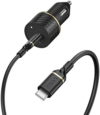 Otter Box 20 W Fast Charge USB-C Car Charger & 1 M Durable USB-C Cable – Sleek Black Shimmer for Superior Device Compatibility and Rapid Power Delivery on the Go