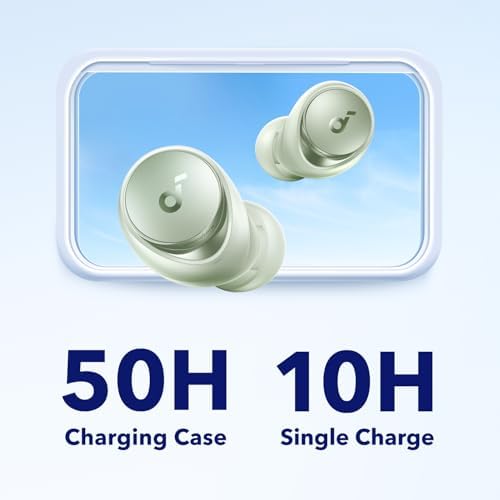 Discover Superior Sound with Soundcore by Anker Space A40 Wireless Earbuds – Unmatched Adaptive Active Noise Cancelling for 98% Noise Reduction, 50 Hours of Playtime, and High-Resolution Audio – Ergonomically Crafted for All-Day Comfort and Effortless Wireless Charging – Ideal for Music Lovers and Everyday Use
