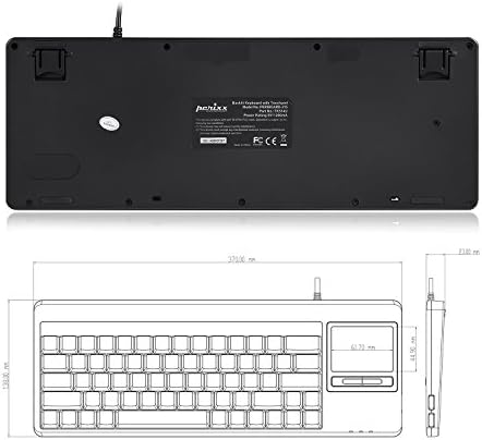 Transform Your Workspace with the Perixx PERIBOARD-515 H Wired USB Keyboard Featuring Integrated Touchpad and Dual USB Hubs – Compact Efficiency for Seamless Navigation and Enhanced Productivity in Home and Office Settings