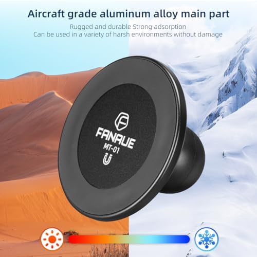 FANAUE 360-Degree Adjustable Magnetic Car Phone Mount – Premium Dashboard & Windshield Holder for 4.7-7.5″ Smartphones – RAM Mount B Size Compatible – Enhance Driving Safety with Secure Grip & Quick Access – Durable, Easy-to-Clean Design for Ultimate Convenience