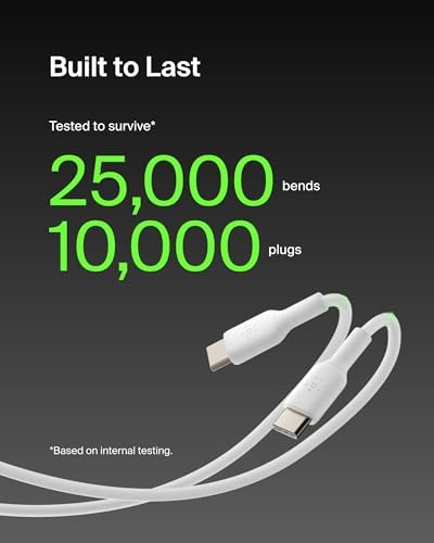 Belkin Boost Charge USB-C to USB-C Fast Charging Cable – 1 M (3.3 ft) Durable Power Cable for i Phone 16, Galaxy S25, Nintendo Switch 2 & More – Sleek Black Design for Quick Connectivity and Everyday Portability