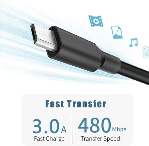 High-Speed Micro USB Charger for Barnes & Noble Nook Glow Light 3/Plus – 10 W Fast Charging Cable with 5 FT Length for Uninterrupted Reading – Durable Design for Daily Use and Enhanced Compatibility