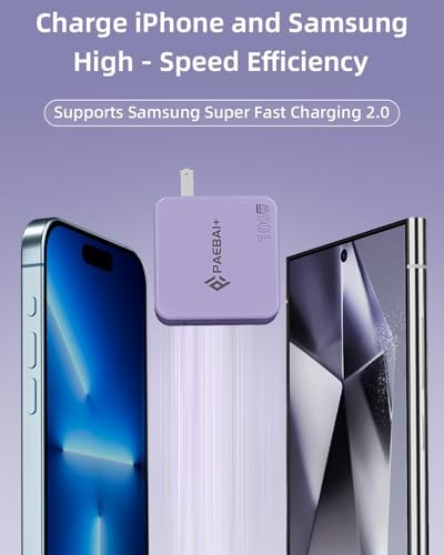 Ultimate PAEBAI+ 100 W USB-C Ga N Fast Charger: Compact, Foldable Wall Adapter for Mac Book Pro, i Phone 15/16, and Diverse USB-C Devices – 6.6 ft Durable Type-C Cable for Rapid Charging – Unmatched Versatility and Safety Features for Efficient On-the-Go Power Solutions