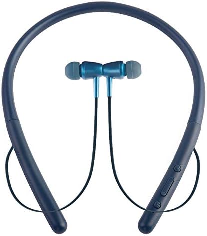 Premium Bluetooth Neckband Headphones – Wireless 5.0 Technology, 20-Hour Playtime, 10 mm Drivers for Deep Sound, Magnetic Earbuds for Convenience, Noise-Canceling Microphone for Crystal-Clear Calls, Sweatproof & Lightweight Design in Bold Blue – Ideal for Active Lifestyles and Long Listening Sessions