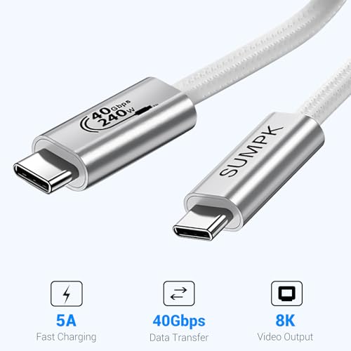 Ultra-Fast 2 FT USB 4 Cable for i Phone 16 Series – 240 W Quick Charge & 40 Gbps Data Transfer – Supports 8 K Video Output & Robust Design for Unmatched Performance and Connectivity