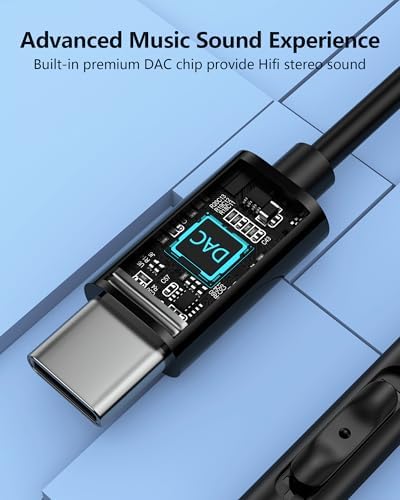 Elevate Your Audio Experience with AILKIN Dual Pack USB-C Earbuds – Premium Noise-Isolating In-Ear Headphones for i Phone 16, Samsung Galaxy S25/S24 Ultra & Google Pixel 9 – Unmatched Sound Quality, Comfortable Fit, Tangle-Free Design for Music, Gaming & Clear Calls