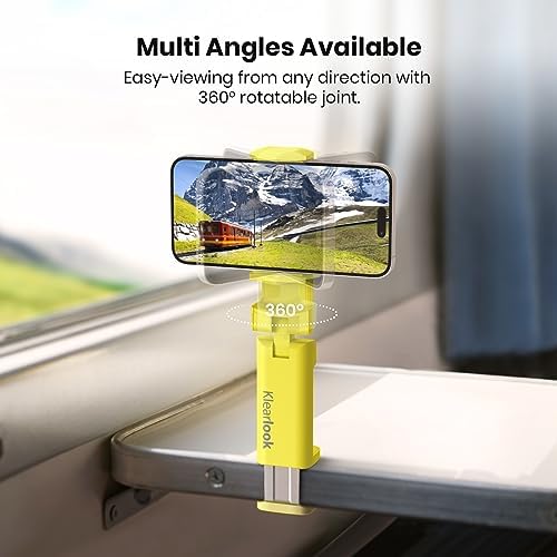 2 Pack Klearlook Universal Airplane Phone Holder – 360° Rotating Airplane Phone Mount for Travel, Desk & Flight Use | Handsfree Adjustable Phone Stand | Travel Essentials Accessories – Enhanced Compatibility and Speed