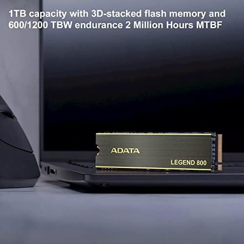 Maximize Performance with ADATA 500 GB Legend 850 LITE SSD – Ultra-Fast NVMe PCIe Gen4 x 4 M.2 2280 for Gaming and Upgrades, Speeds Up to 5,000 MB/s, High-Endurance 3 D NAND for Reliability and Enhanced Compatibility