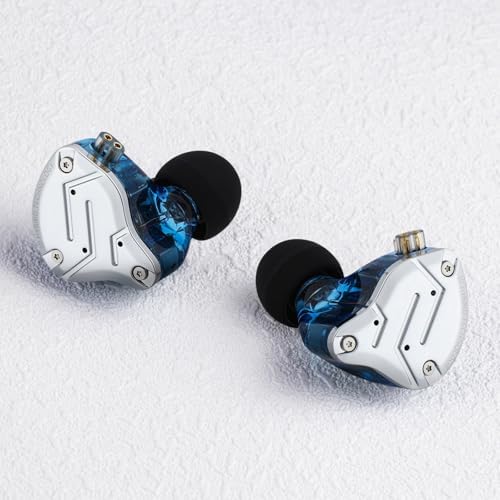 Linsoul KZ ZS10 Pro Hybrid IEM Earbuds – 4 BA + 1 DD High-Fidelity Wired In-Ear Monitors with Stainless Steel Faceplate and Detachable Cable, Ideal for Musicians and Gamers with Built-in Mic, Unmatched Sound Clarity and Versatile Compatibility