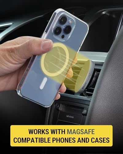 Scosche MPQMD-SP Magic Mount Charge Pro: Advanced 15 W Qi2 Fast Wireless Charging Mag Safe Car Mount for i Phone 16/15/14/13/12 Pro Max Plus – Sleek Dashboard Magnetic Holder for Effortless Charging and Driving Efficiency