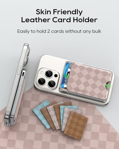 Kuulaa Slim 5000 m Ah Mag Safe Battery Pack: Stylish Portable Charger & Power Bank with Integrated Wallet and Stand, 20 W USB-C PD Fast Charging for i Phone 15/14/13/12 Series (Blue) – Effortless Wireless Convenience & Enhanced Device Compatibility