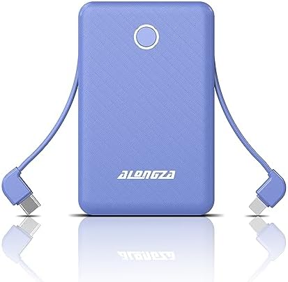 Compact 6000 m Ah Portable Power Bank with Built-in Cable – Lightweight Fast Charging External Battery for i Phone and Android – Ultimate Travel Companion for On-the-Go Charging Efficiency
