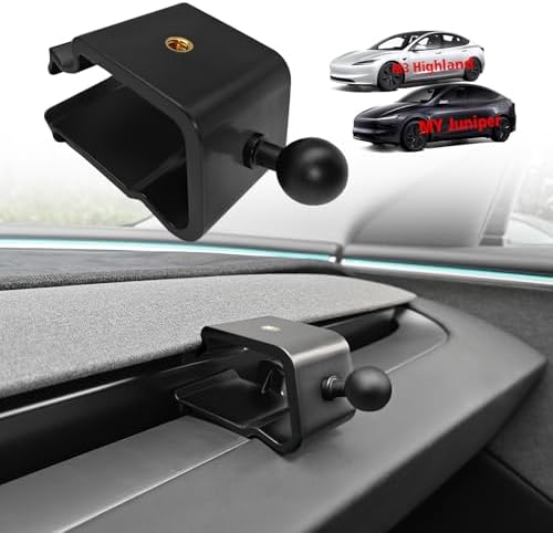 Tesla Model Y & Model 3 Mag Safe-Compatible Dashboard Phone Holder – 360° Adjustable Cradle for All Smartphones & Tablets – Secure 1/4 Screw Mount for Ultimate Safety and Accessibility – Essential EV Accessory for Hands-Free Navigation and Optimal Driving Experience