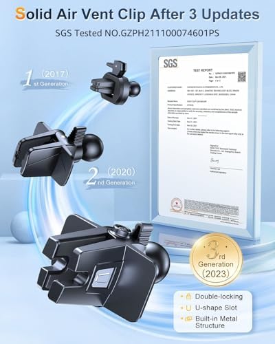 Mag Safe-Compatible Vacuum Suction Car Phone Holder – Versatile Magnetic Mount with Aerospace Alloy Arm for Tesla, Gym, Shower, and Smooth Surfaces – Secure Dashboard/Windshield Screen Solution for i Phone – 360-Degree Rotation for Optimal Viewing Angles and Hands-Free Safety