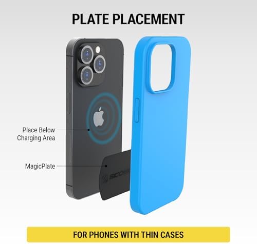 Scosche MRK2 PK-UB Universal Magnetic Phone Mount Metal Plate Kit – Essential Replacement for Secure Smartphone Holding in Vehicles – Enhanced Compatibility with All Devices & Cases – Pack of 2 Durable, Sleek Black Plates for Effortless Installation and Reliable Hands-Free Navigation
