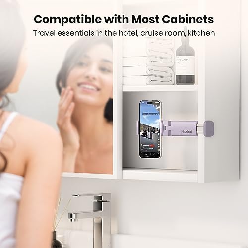 2 Pack Klearlook Universal Airplane Phone Holder – 360° Rotating Airplane Phone Mount for Travel, Desk & Flight Use | Handsfree Adjustable Phone Stand | Travel Essentials Accessories – Enhanced Compatibility and Speed