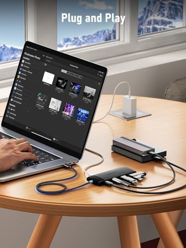 Revolutionize Your Device Connectivity with the 10 Gbps USB C Hub – High-Speed 4-Port USB3.2 Splitter for Effortless Data Transfer and Charging | Versatile Multiport Adapter Compatible with Mac Book Pro, Surface Pro, Dell, HP, i Pad & More | Flexible 1.97 ft Cable for Optimal Setup | Essential Laptop Accessory for Streamlined Workflow and Enhanced Efficiency