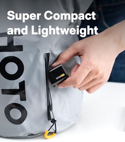 Ultra-Portable HOTO 30 W Ga N USB-C Fast Charger with 3.3 ft Cable – Foldable Wall Adapter Featuring Advanced PPS Technology for Optimal i Phone 16/15/14/13 & Galaxy S24 Ultra/S23 Charging – The Essential Travel Charger for Efficient On-the-Go Power Solutions