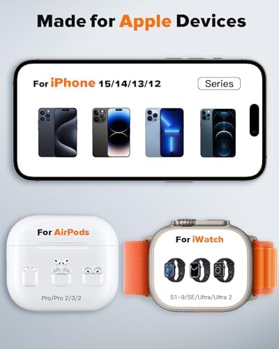 Ultimate 3-in-1 Fast Wireless Charging Station for i Phone 16, 15, 14, 13, 12 – Sleek Design with Enhanced Compatibility for Apple Watch and Air Pods Elevate your charging experience with this state-of-the-art 3-in-1 wireless charger, expertly designed to provide fast, efficient power for your i Phone models 16, 15, 14, 13, and 12. This innovative charging station not only supports your i Phone but also seamlessly accommodates your Apple Watch and Air Pods, ensuring all your essential devices are charged simultaneously without the clutter of cords. The sleek, modern design enhances your workspace while the smart charging technology prevents overheating, delivering optimal power for your devices. An anti-slip surface guarantees your gadgets remain securely in place, while an LED indicator keeps you informed of charging status at a glance. Built with durability in mind, this charging station is perfect for tech-savvy individuals looking to streamline their daily routine. Experience the perfect blend of functionality and style, and keep your devices organized and ready for action with this must-have accessory.