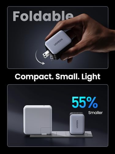 UGREEN Nexode X Series 65 W USB C Fast Charger – Ultra-Compact Ga N Wall Adapter with Triple Ports for Rapid Device Charging – Maximize Efficiency with PPS Technology for Optimal Compatibility with Mac Book Pro/Air, i Phone 15/16, i Pad Pro, Galaxy S24/S23, Pixel 8 & Steam Deck – The Ultimate Portable Power Solution for Modern Lifestyles