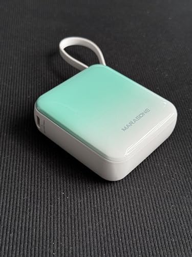 Ultra-Compact 10,000 m Ah Mini Power Bank – Fast Charging 20 W Dual Device Charger with Built-In Cables for i Phone, Samsung, Google & More – Perfect Travel Companion for On-the-Go Power Needs