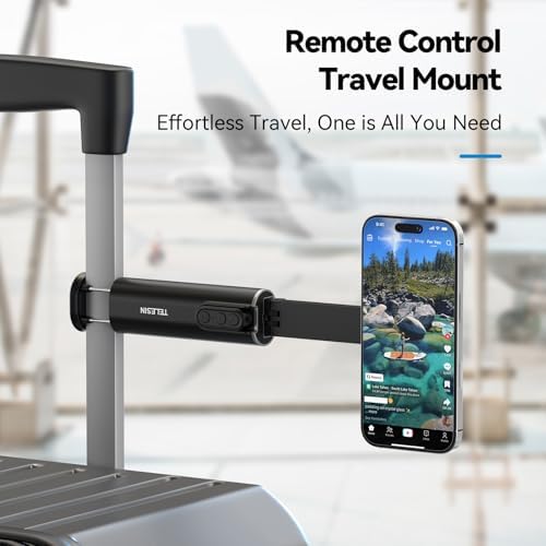 Universal Airplane Phone Holder, Handsfree Bluetooth Phone Stand with 360° Rotation, Travel Essentials Page Turner Remote for TikTok & Mobile Controller, Ideal for Flying, Home, and Office Use – Enhanced Compatibility and Speed