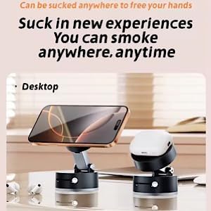 Adjustable Phone Stand with On/Off Switch, 360° Rotation, Fordable and Portable with Multipurpose Phone Holder for Car, Home, Office Available in Black, White, Pink (White) – Enhanced Compatibility and Speed