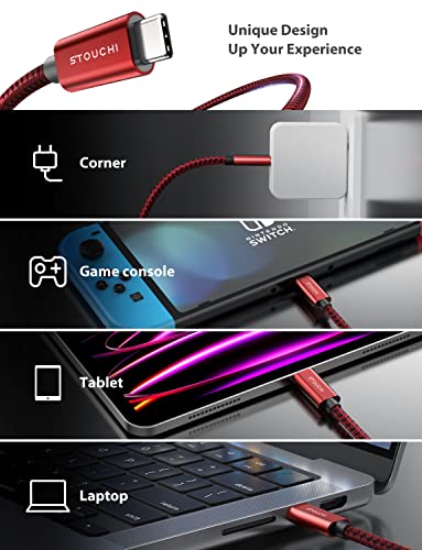 Stouchi 6.6 FT USB-C Extension Cable – Type C 3.1 Male to Female, Ultra-Fast Charging & Data Transfer for PSVR2, Galaxy S23, i Pad Mini/Pro, Mac Book Air M1/M2, and Mag Safe – Enhanced Connectivity & Durability for Gaming and Streaming