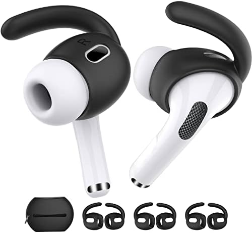 Aha Style Silicone Ear Hooks for Air Pods Pro – 3 Pairs of Anti-Slip Covers with Storage Pouch – Premium Earbud Accessories for Enhanced Comfort and Stability During Activities – Durable, Custom Fit Compatible with Apple Air Pods Pro (White)