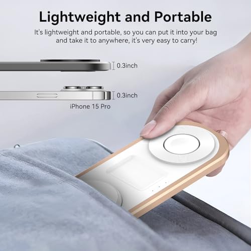 Ultimate 3-in-1 Wireless Charging Station for Apple Devices – Foldable & Portable Charger for i Phone 16/15/14/13/12 Series, Apple Watch Ultra/SE/6/5/4/3/2/1, and Air Pods Pro/2/3/4 – Fast, Efficient, and Travel-Friendly Design for Seamless Power Solutions