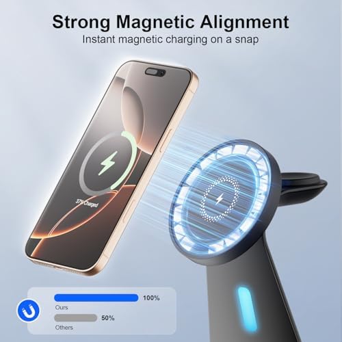 Enhanced 3-in-1 Magnetic Wireless Charging Station with 15 W Fast Charging for i Phone 16/15/14/13/12 Series, Apple Watch, and Air Pods – Ergonomic Design, Adjustable Viewing Angles, and Advanced Safety Features for Optimal Device Care