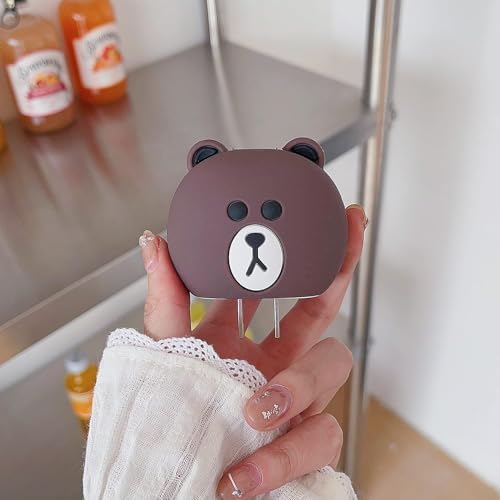 Adorable 3 D Cartoon Charger Protectors – Kitty & Bear Pack of 2 for i Phone 11, 12, 13, 14 Pro Max – Cute Silicone Cable Sleeves for Enhanced Durability & Style – Protect Your Charging Heads from Damage & Dust with Kawaii Designs – Compatible with 18 W & 20 W i Phone Chargers – Lightweight & Portable Charging Accessories for Everyday Use