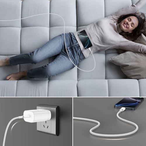 TUMABER 30 W Rapid USB-C Charger & Cable Bundle for i Phone 16/15 Pro Max/Plus & i Pad Pro – Ultra-Fast Power Solutions in 3 ft, 6 ft, or 10 ft Lengths – Engineered for Durability and On-the-Go Efficiency