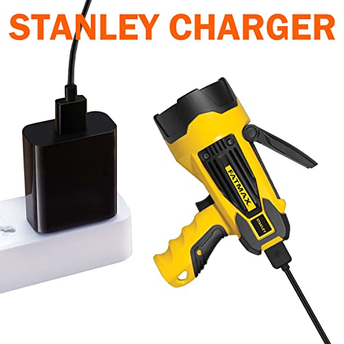 5 Ft High-Speed USB Charging Cable & Replacement Charger Adapter for Stanley Fatmax Spotlight Models – Ultimate Power Solution for SL10 LEDS, TL450, TL600, SAT3 S, SS4 LS, and Zero Trace TL1 Series – Enhanced Durability & Performance for Adventurers