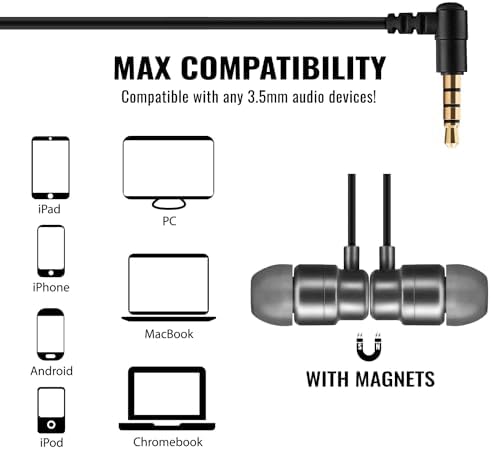 Uli X Rider Premium Wired Earbuds with Microphone – Superior Noise-Isolating In-Ear Headphones for i Phone & Samsung – Tailored Comfort for Small Ears – Ideal for Students, Professionals, & Kids – Tangle-Free Audio Cable for Seamless Use – Enhanced Sound Quality with 5-Year Warranty – Lightweight & Durable Design for All-Day Listening – Perfect for Music Lovers & Active Lifestyles