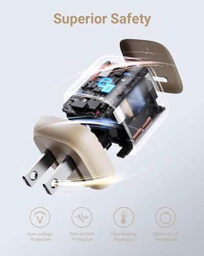 VOLTME 30 W Ga N USB-C Fast Charger – Ultra-Slim, Travel-Friendly Wall Adapter for i Phone 15/14/13/12/11 Pro Max & Galaxy S24/S23/S22/S21 – Compact Power Solution for i Pad Pro & Pixel Devices with Foldable Design for On-the-Go Charging Efficiency