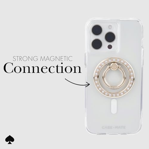 Transform Your Mobile Experience with the kate spade new york Tortoiseshell Magnetic Phone Ring Grip & Stand – Stylish, Removable & Mag Safe Compatible for Ultimate Convenience and Secure Handling