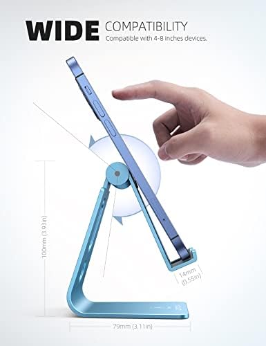 Lamicall Ergonomic Adjustable Smartphone Stand – Versatile Hands-Free Dock for i Phone 16, 15, 14, Plus, Pro Max, 13, 12, X, XS & All Android Phones (4-8″) – Sleek Black Finish with Anti-Slip Grip for Enhanced Efficiency and Comfort at Home or Office – Optimize Your Workspace with Customizable Viewing Angles and Superior Stability