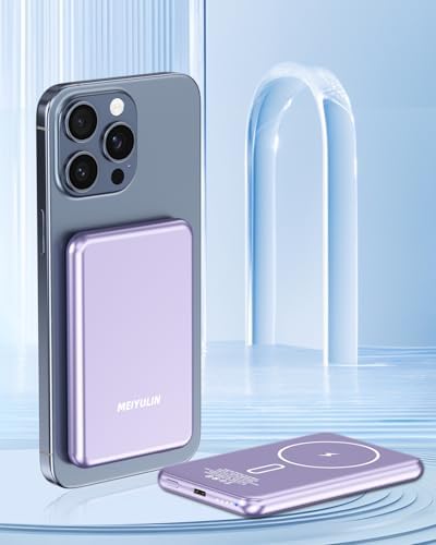 Magnetic Wireless Power Bank 5000 m Ah for i Phone 16 Series – Ultra-Slim Portable Charger with 15 W Fast Charging, PD 20 W USB-C Output, and Strong Adhesion for On-the-Go Convenience – Premium Aluminum Design with Intelligent Safety Features for Seamless Charging Experience