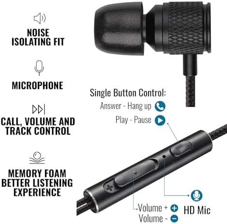 LUDOS Ultra Magnetic USB-C Earbuds for i Phone 16 & Samsung Galaxy – Superior Sound Performance with 5-Year Warranty, Ergonomic Comfort for All-Day Use, Tangle-Free Magnetic Design for Music and Calls – Sleek Black Finish