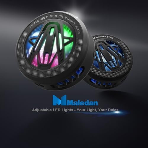 Maledan Advanced Magnetic Wireless Charger with Cooling Technology – 15 W Qi2 Fast Charging Pad for i Phone & Samsung Galaxy – Enhanced Performance Cooling Fan for Gaming & Streaming, Silent Operation, and Unmatched Durability – Ultimate Solution for Overheating Prevention and Optimal Device Health