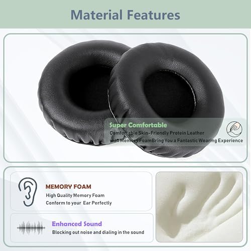 Upgrade Your Listening Experience with Premium Replacement Earpads for Logitech H600 Wireless Headphones – Luxurious Protein Leather & Memory Foam for Superior Comfort and Sound Isolation, Effortless Installation and Long-Lasting Performance